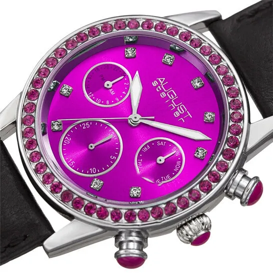 Watches JMS always Original August Steiner Quartz Crystal Purple Dial Ladies Watch AS8236PK Watches JMS always Original August Steiner Quartz Crystal Purple Dial Ladies Watch AS8236PK