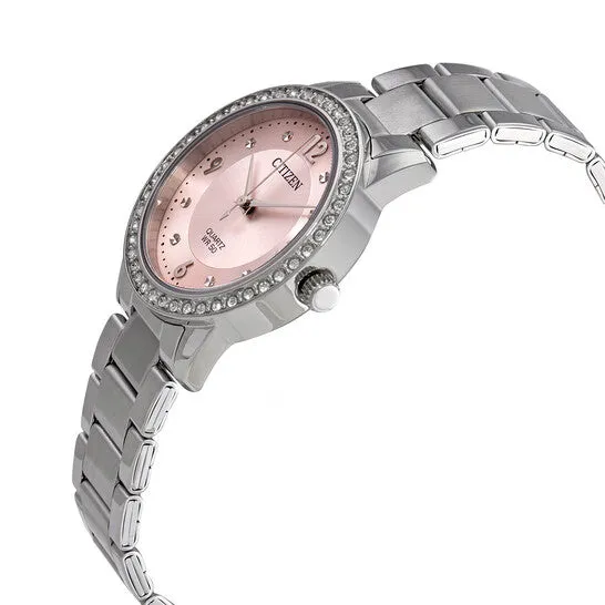 Watches JMS always Original Citizen Quartz Crystal Pink Dial Ladies Watch EL309081X Watches JMS always Original Citizen Quartz Crystal Pink Dial Ladies Watch EL309081X