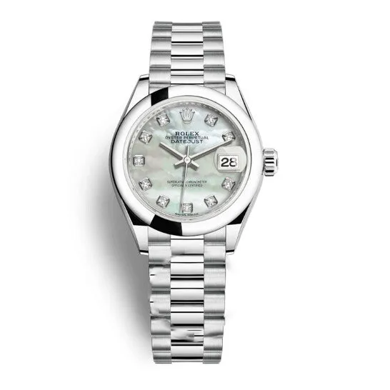Watches JMS always Original Rolex LadyDatejust Mother of Pearl Dial Automatic Platinum President Watch 279166MDP