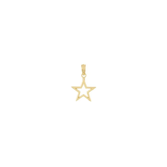 10k Cutout Star Charm TreasureFineJewelers Charm Necklaces