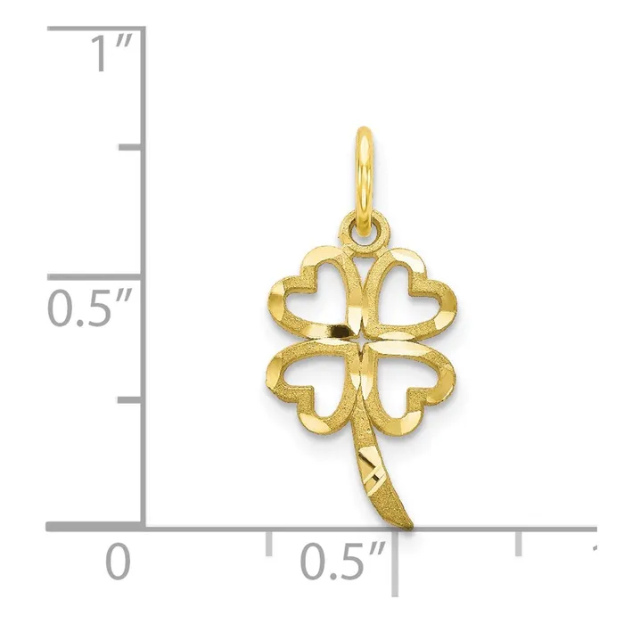 10k Four Leaf Clover Pendant TreasureFineJewelers Necklaces