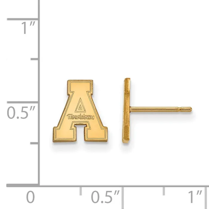 10K Yellow Gold Appalachian State University XS Post Earrings TreasureFineJewelers Earrings