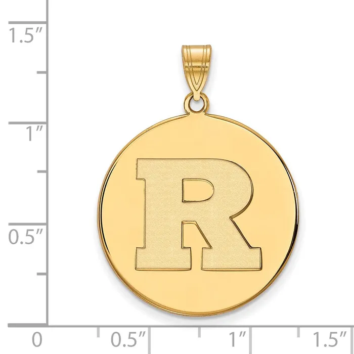 10K Yellow Gold Rutgers XL Disc Pendant TreasureFineJewelers PreStyled Sets