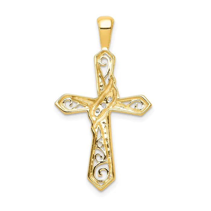 14k 120ct Diamond Cross Pendant TreasureFineJewelers Necklaces