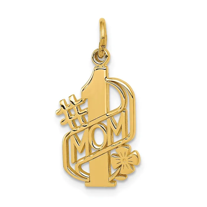 14k 1 MOM Charm TreasureFineJewelers Charm Necklaces