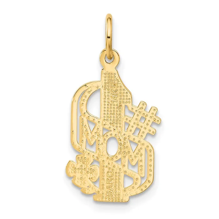 14k 1 MOM Charm TreasureFineJewelers Charm Necklaces