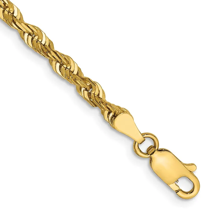 14K 8 inch 4mm Extra Light Diamondcut Rope with Lobster Clasp Chain TreasureFineJewelers Necklaces 14K 8 inch 4mm Extra Light Diamondcut Rope with Lobster Clasp Chain TreasureFineJewelers Necklaces