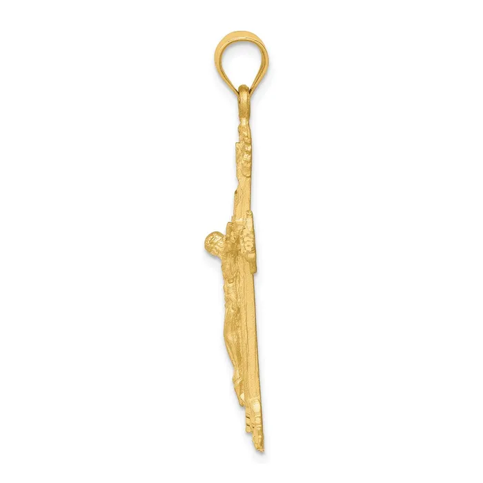 14k Crucifix Charm TreasureFineJewelers Charm Necklaces