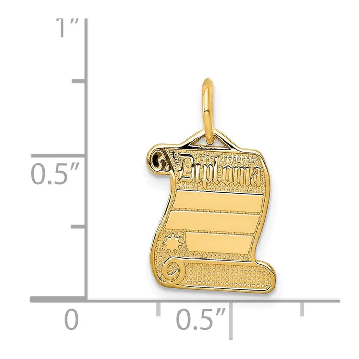 14k DIPLOMA Charm TreasureFineJewelers Charm Necklaces