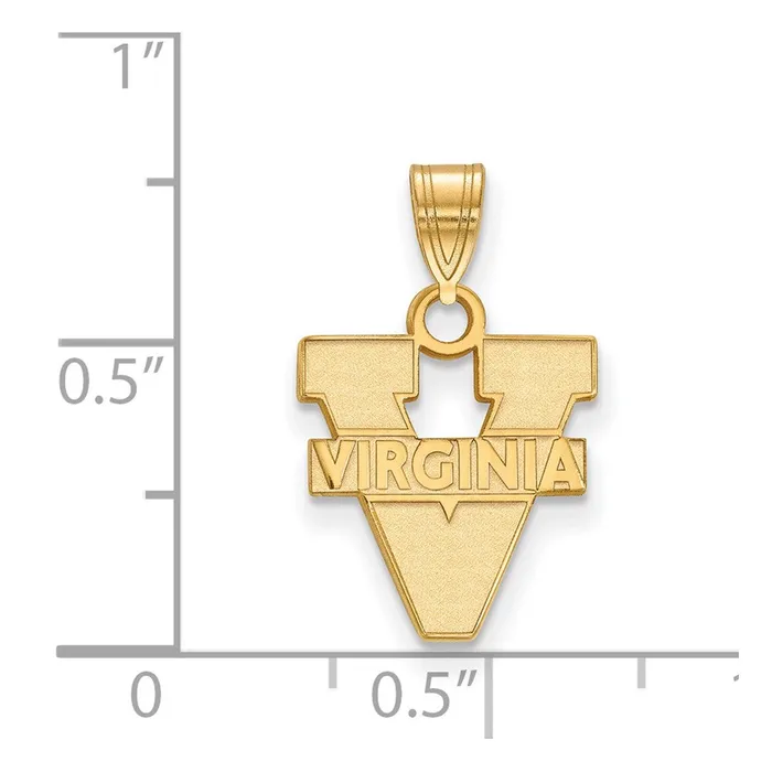 14k Gold University of Virginia Small Pendant TreasureFineJewelers Necklaces