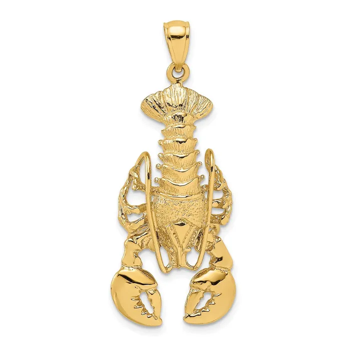 14K Moveable Lobster Charm TreasureFineJewelers Charm Necklaces