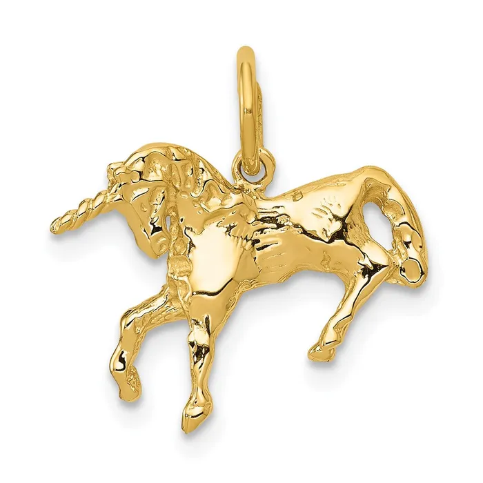 14k Unicorn Charm TreasureFineJewelers Charm Necklaces