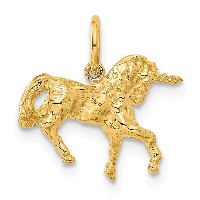 14k Unicorn Charm TreasureFineJewelers Charm Necklaces