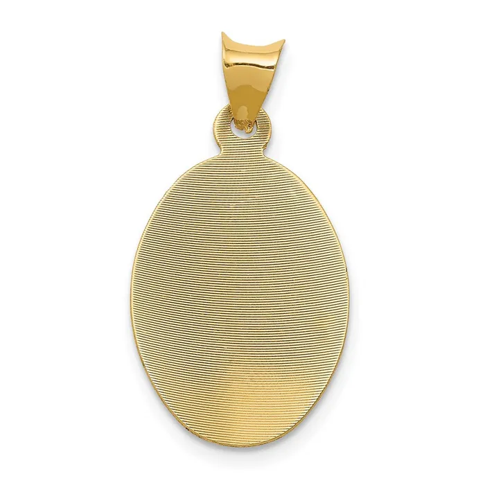 14K wRhodium DC Lady Of Guadalupe Oval Pendant TreasureFineJewelers Necklaces