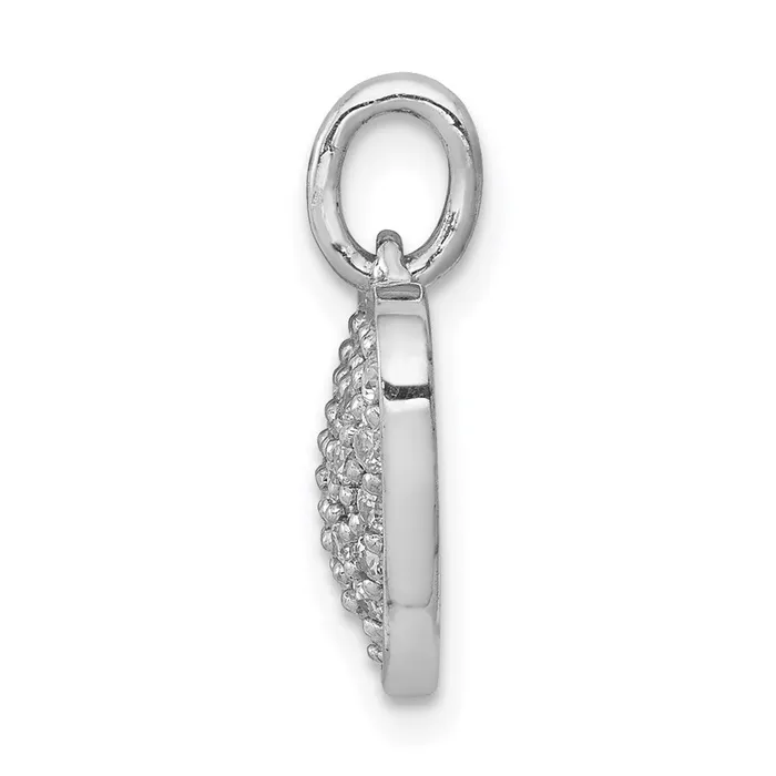 14k White Gold 38ct Diamond Heart Pendant TreasureFineJewelers Necklaces