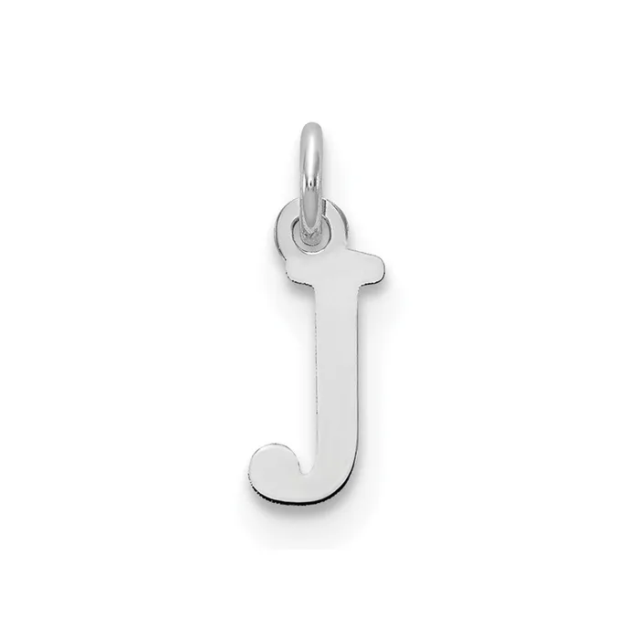 14k White Gold Cutout Letter J Initial Pendant TreasureFineJewelers Necklaces 14k White Gold Cutout Letter J Initial Pendant TreasureFineJewelers Necklaces