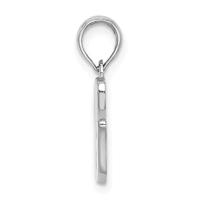 14k White Gold White Gold Script Letter G Initial Pendant TreasureFineJewelers Necklaces