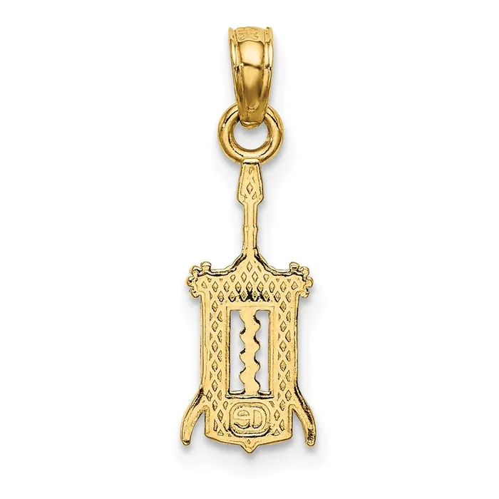 14K Wine Opener Charm TreasureFineJewelers Charm Necklaces