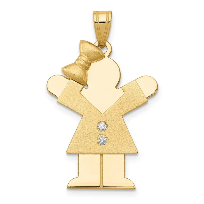 14k Yellow Gold AAA Diamond Kid Pendant TreasureFineJewelers PreStyled Sets 14k Yellow Gold AAA Diamond Kid Pendant TreasureFineJewelers PreStyled Sets