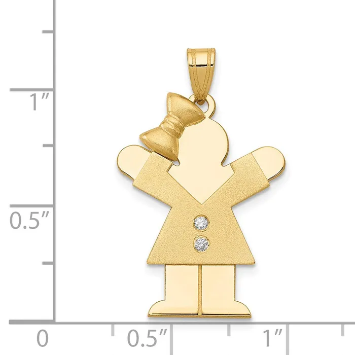 14k Yellow Gold AAA Diamond Kid Pendant TreasureFineJewelers PreStyled Sets