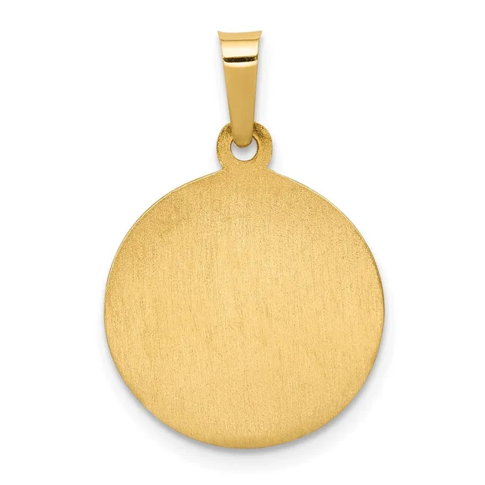 14k Yellow Gold Polished and Satin St Anne Medal Hollow Pendant TreasureFineJewelers Necklaces