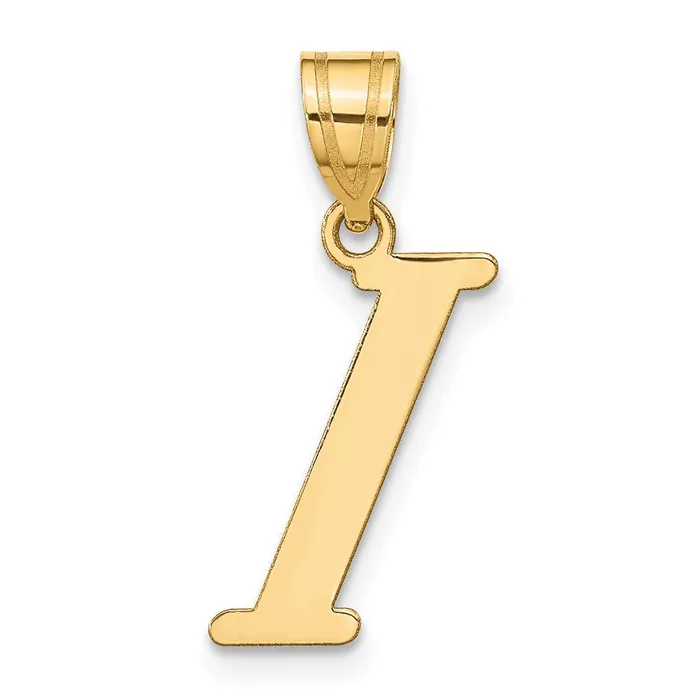 14k Yellow Gold Polished Letter I Initial Pendant TreasureFineJewelers Necklaces 14k Yellow Gold Polished Letter I Initial Pendant TreasureFineJewelers Necklaces