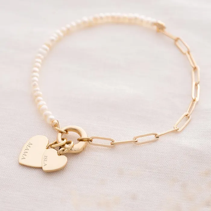925 Silver Pearls Shop Personalized Heart Bracelets Trendolla Jewelry Necklaces
