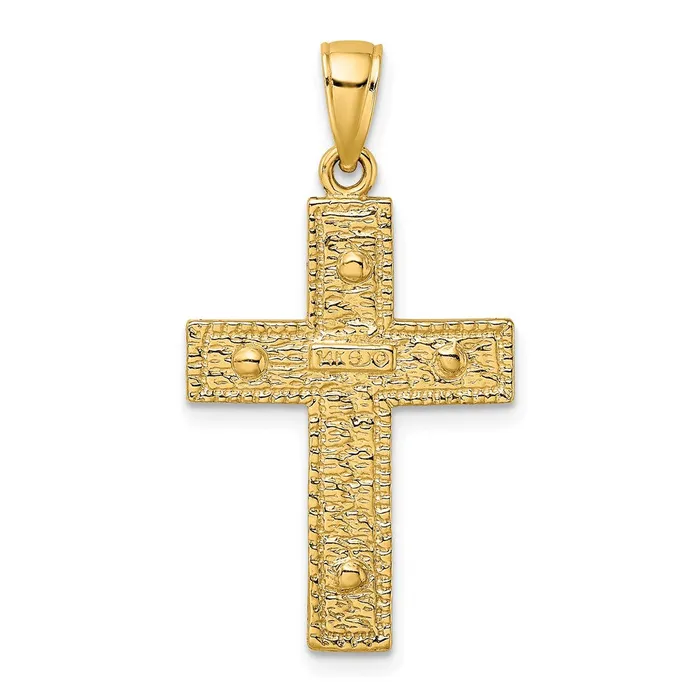 Charm Necklaces 14K 2D Cross Charm TreasureFineJewelers