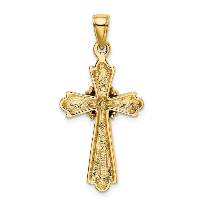 Charm Necklaces 14K Polished Cross X Center Charm TreasureFineJewelers