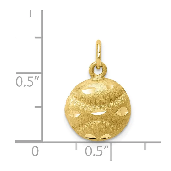 Charm Necklaces TreasureFineJewelers 10K Baseball Charm