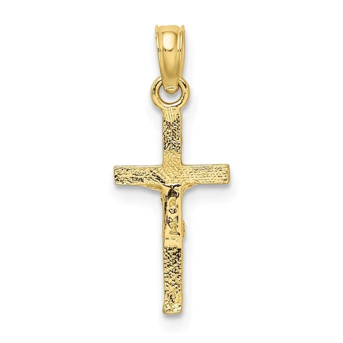 Charm Necklaces TreasureFineJewelers 10K Mini Crucifix Charm