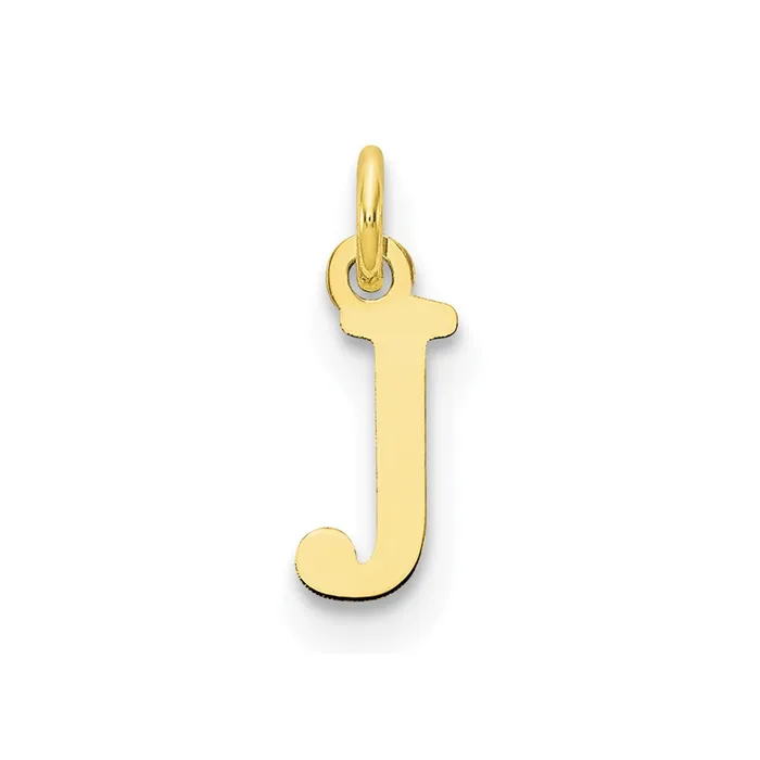 Charm Necklaces TreasureFineJewelers 10k Yellow Gold Cutout Letter J Initial Charm Charm Necklaces TreasureFineJewelers 10k Yellow Gold Cutout Letter J Initial Charm