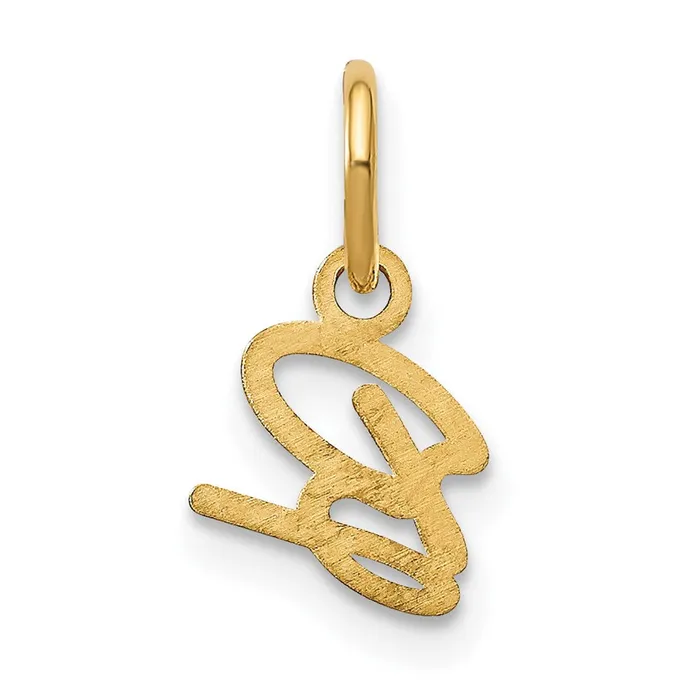 Charm Necklaces TreasureFineJewelers 10k Yellow Gold Upper case Letter B Initial Charm