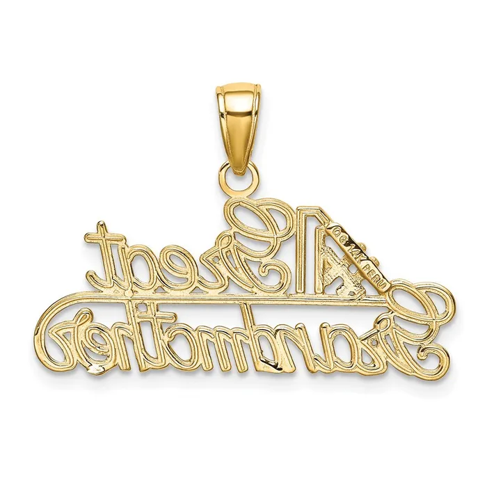 Charm Necklaces TreasureFineJewelers 14k 1 GREAT GRANDMOTHER Charm