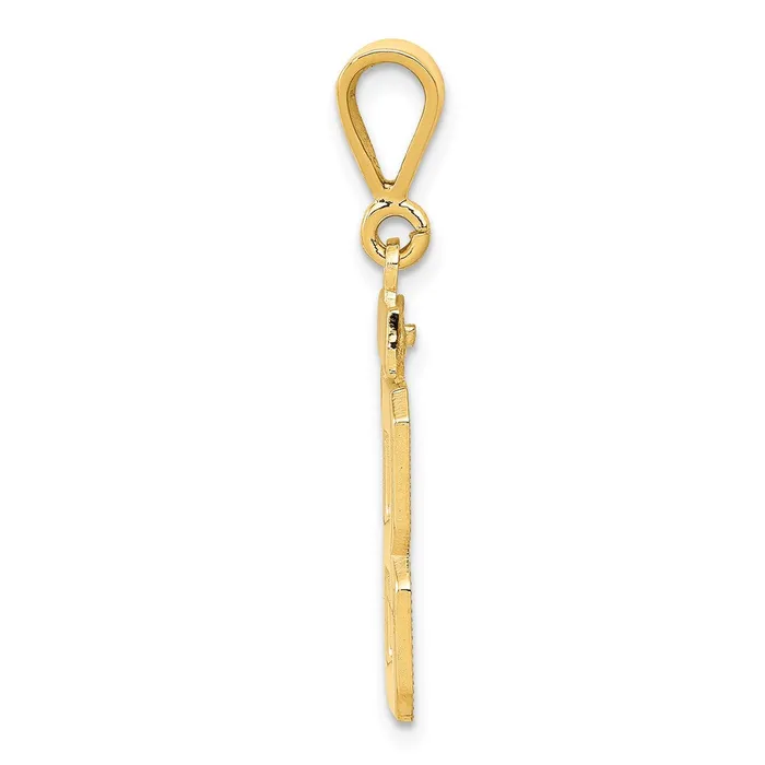 Charm Necklaces TreasureFineJewelers 14k Medium Polished Number 88 Charm