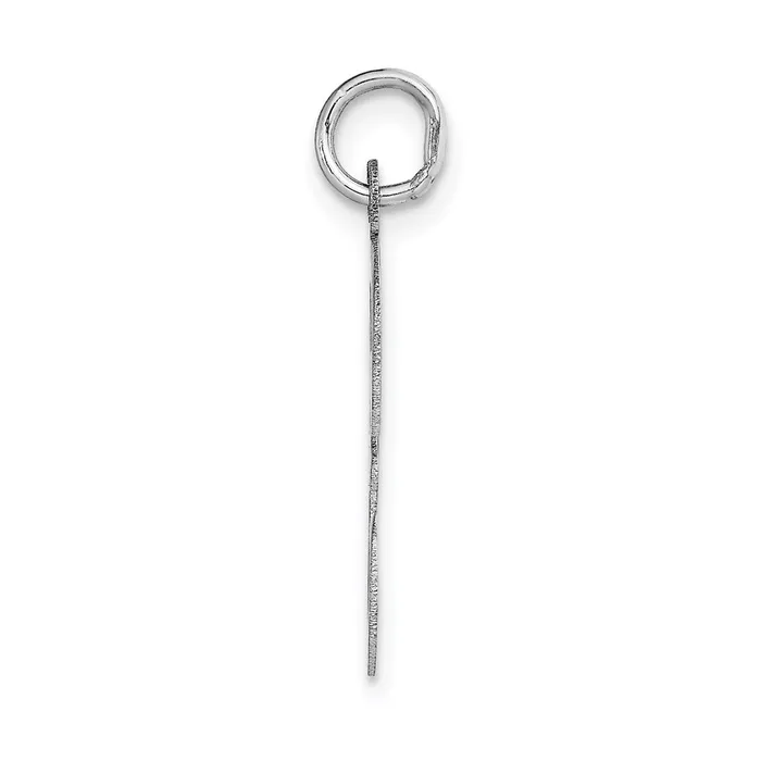 Charm Necklaces TreasureFineJewelers 14k White Gold Large Script Letter F Initial Charm