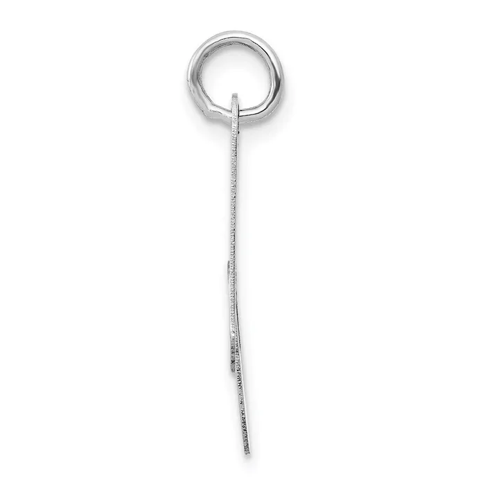 Charm Necklaces TreasureFineJewelers 14k White Gold Medium Fancy Script Letter A Initial Charm