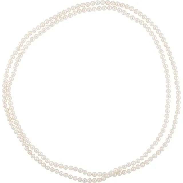 Earrings 885 mm Cultured White Freshwater Pearl 72 Strand TreasureFineJewelers Earrings 885 mm Cultured White Freshwater Pearl 72 Strand TreasureFineJewelers