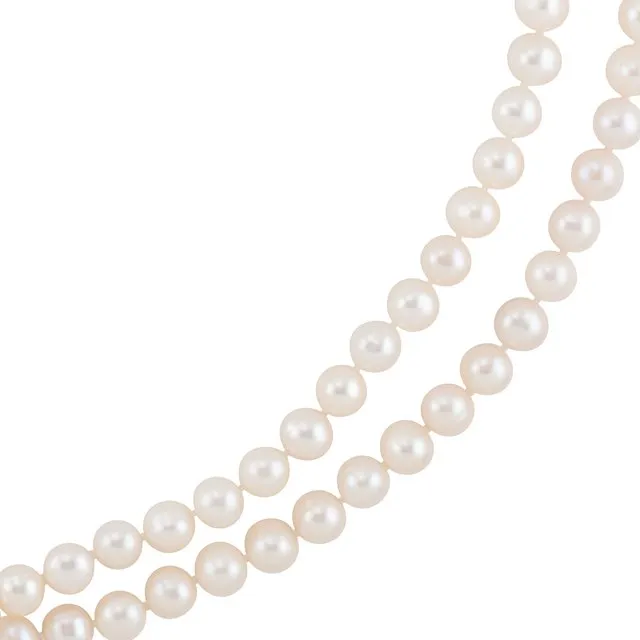 Earrings 885 mm Cultured White Freshwater Pearl 72 Strand TreasureFineJewelers