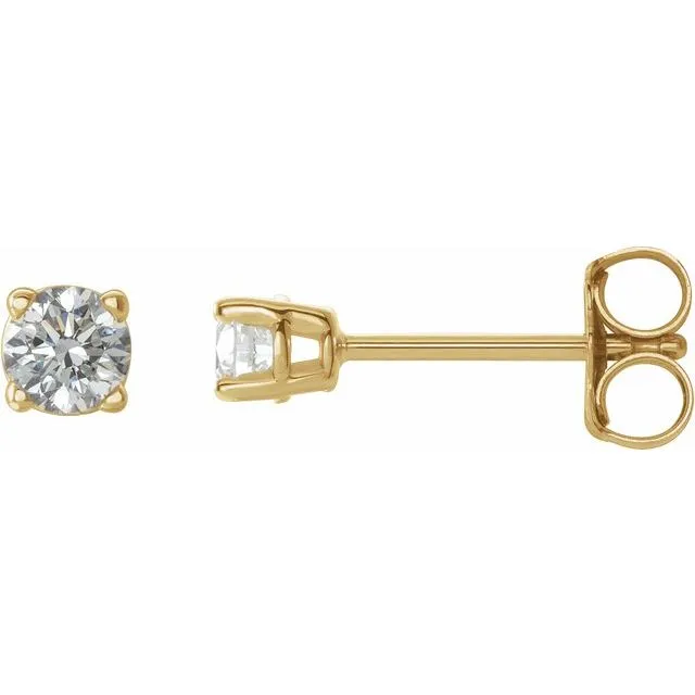 Earrings TreasureFineJewelers 14K Yellow Gold 15 CTW Natural Diamond Stud Earrings with Friction Post Earrings TreasureFineJewelers 14K Yellow Gold 15 CTW Natural Diamond Stud Earrings with Friction Post