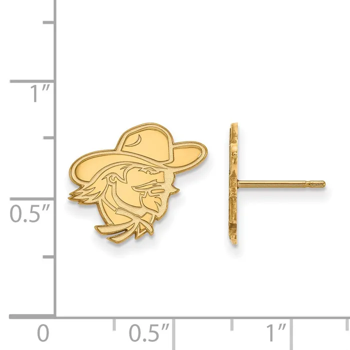 Earrings TreasureFineJewelers 14K Yellow Gold Eastern Kentucky University Small Post Earrings