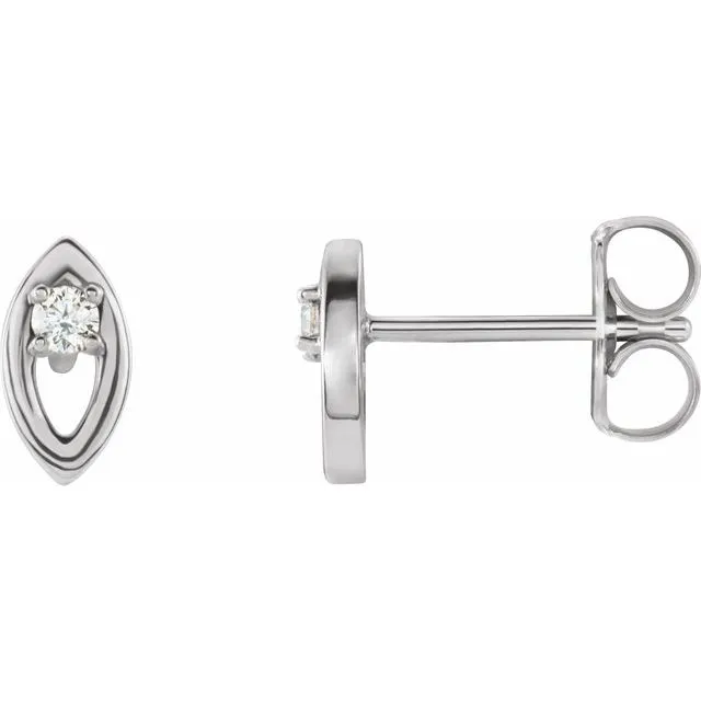 Earrings TreasureFineJewelers Sterling Silver 05 CTW Diamond Solitaire Earrings Earrings TreasureFineJewelers Sterling Silver 05 CTW Diamond Solitaire Earrings