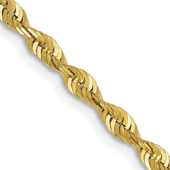 Leslies 10K 25mm DiamondCut Lightweight Rope Chain TreasureFineJewelers Necklaces Leslies 10K 25mm DiamondCut Lightweight Rope Chain TreasureFineJewelers Necklaces