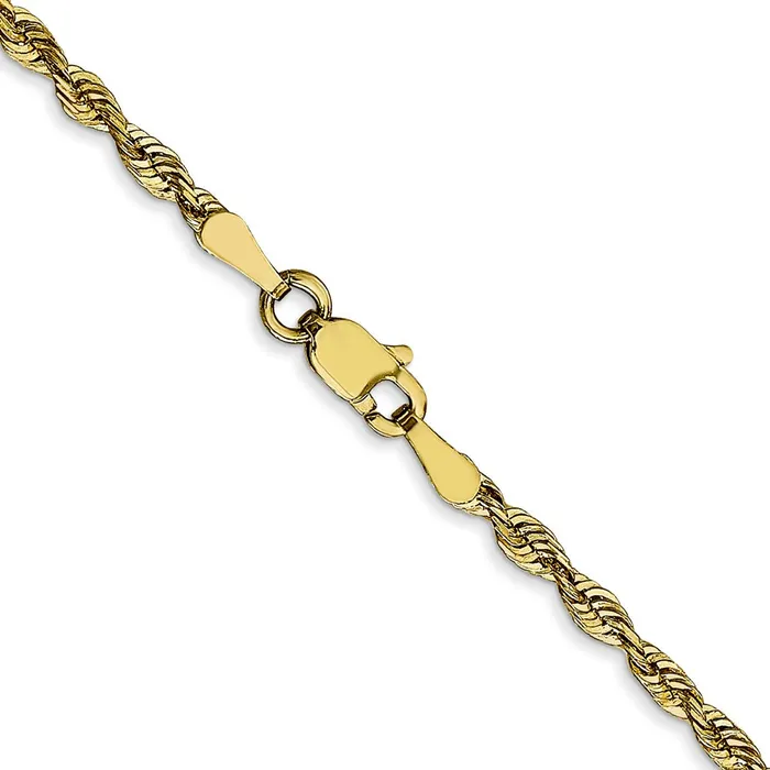 Leslies 10K 25mm DiamondCut Lightweight Rope Chain TreasureFineJewelers Necklaces