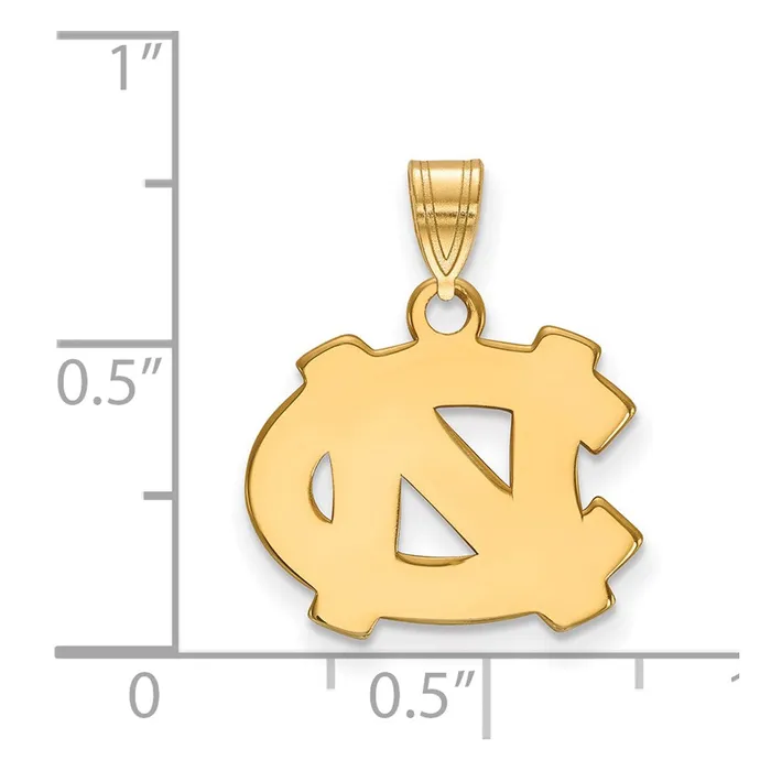 Necklaces 10K Yellow Gold University of North Carolina Small Pendant TreasureFineJewelers