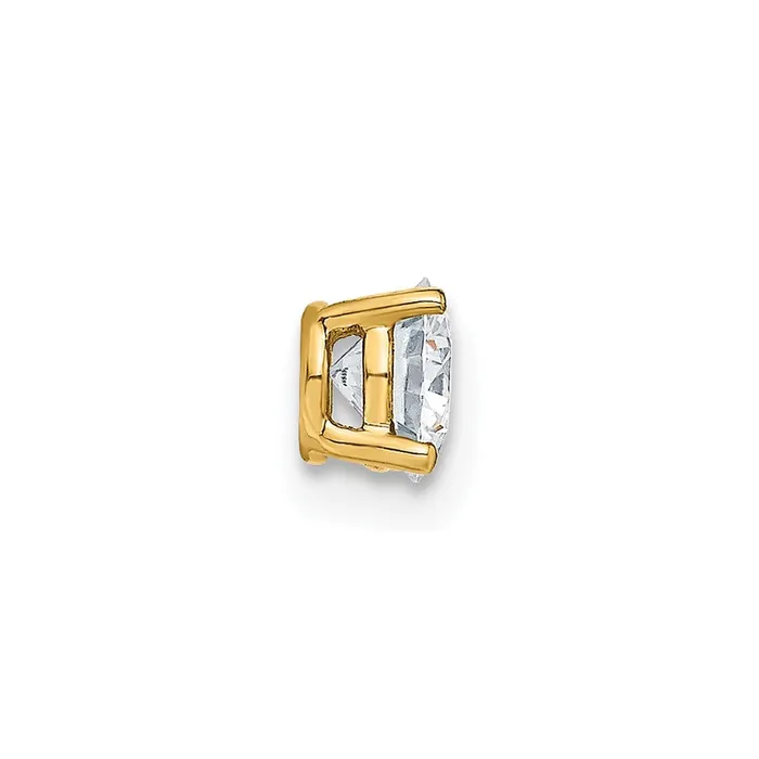 Necklaces 14k Yellow Gold 12ct 50mm Round D E F Pure Light Moissanite Solitaire Chain Slide TreasureFineJewelers