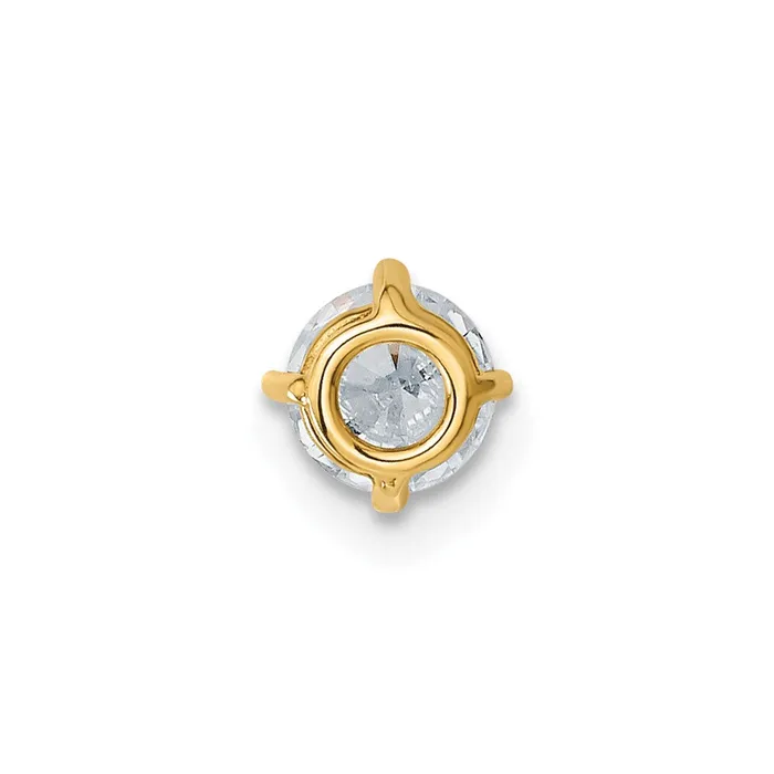 Necklaces 14k Yellow Gold 12ct 50mm Round D E F Pure Light Moissanite Solitaire Chain Slide TreasureFineJewelers