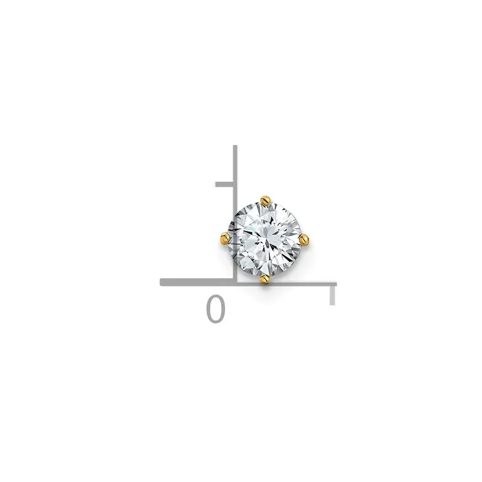 Necklaces 14k Yellow Gold 12ct 50mm Round D E F Pure Light Moissanite Solitaire Chain Slide TreasureFineJewelers