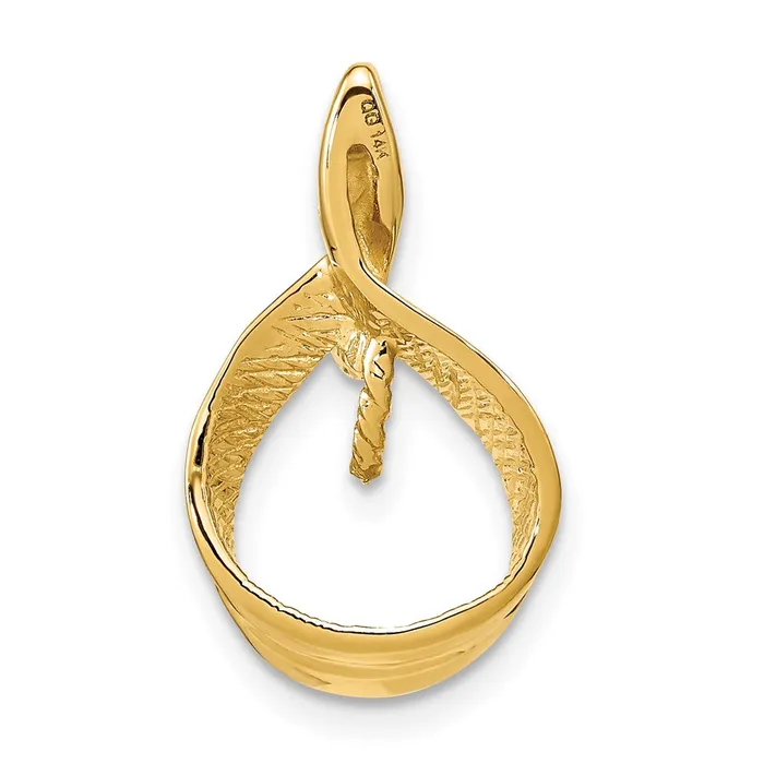Necklaces 14k Yellow Gold 7mm White Round Freshwater Cultured Pearl A Diamond Pendant TreasureFineJewelers