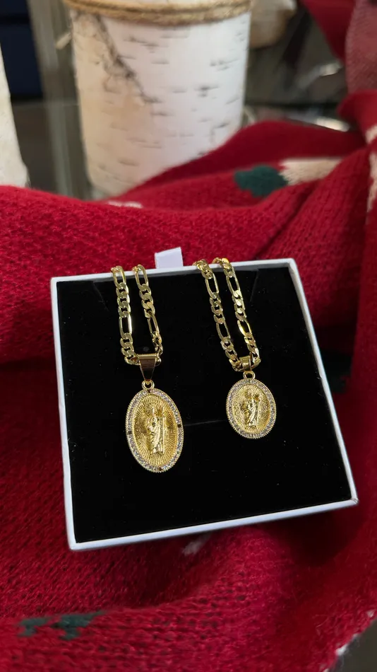Necklaces MP Jewelry Matching Saint Jude Couple Necklace Set 2 necklaces 